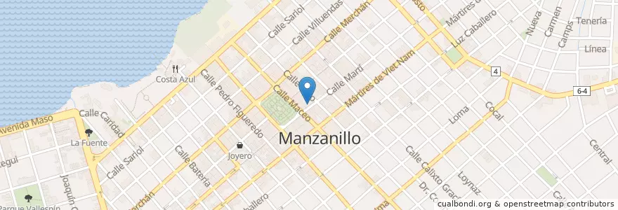 Mapa de ubicacion de El Piropo en كوبا, Granma, Manzanillo, Ciudad De Manzanillo.