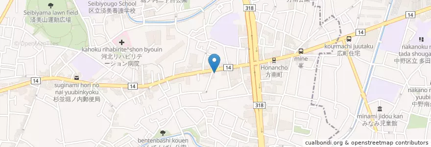 Mapa de ubicacion de Repark en Japan, Tokyo, Suginami.