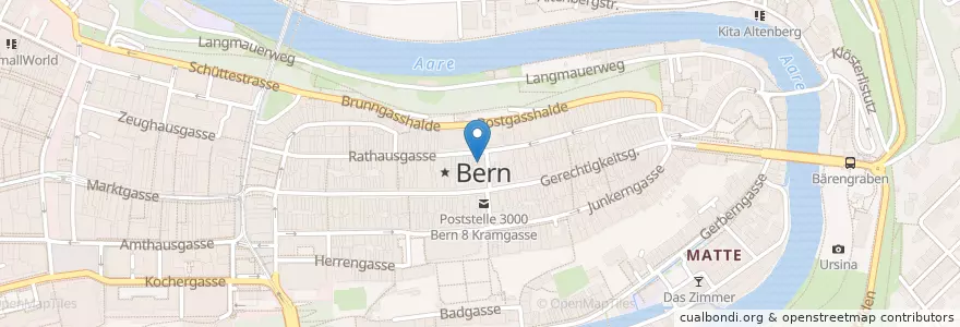 Mapa de ubicacion de Volver en Suiza, Berna, Verwaltungsregion Bern-Mittelland, Verwaltungskreis Bern-Mittelland, Bern.