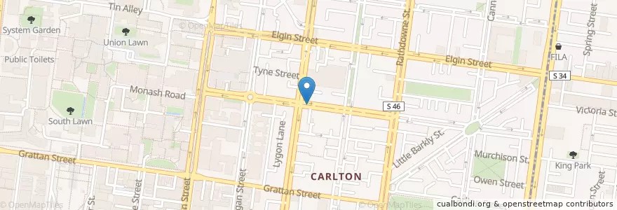 Mapa de ubicacion de Public Toilets (closed) en Australien, Victoria, City Of Melbourne.