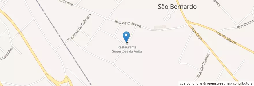 Mapa de ubicacion de Restaurante Sugestões da Anita en پرتغال, Aveiro, Centro, Baixo Vouga, Aveiro, São Bernardo.