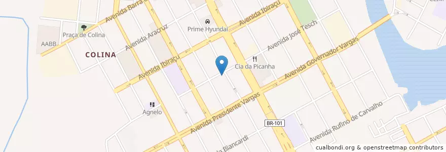 Mapa de ubicacion de Bokas Lanches en برزیل, منطقه جنوب شرقی برزیل, اسپیریتو سانتو, Microrregião Linhares, Região Geográfica Intermediária De São Mateus, Linhares.