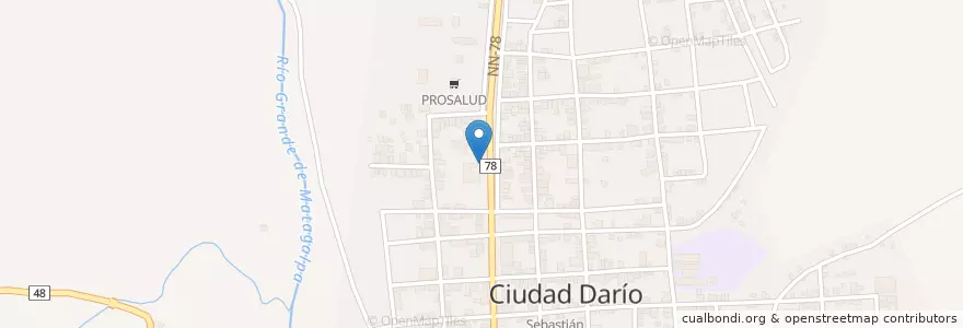 Mapa de ubicacion de Shell Darío en Nicaragua, Matagalpa, Ciudad Darío (Municipio).