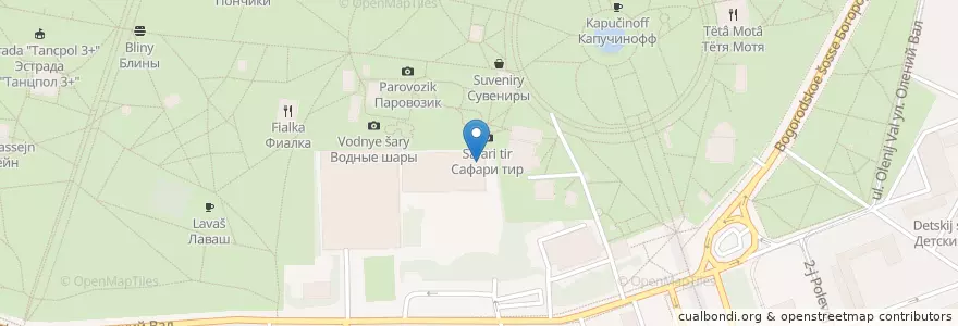 Mapa de ubicacion de Балтика en Russia, Distretto Federale Centrale, Москва, Восточный Административный Округ, Район Сокольники.