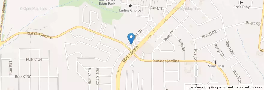 Mapa de ubicacion de Station Service Shell Carrefour Duncan en Côte D'Ivoire, Abidjan, Cocody.