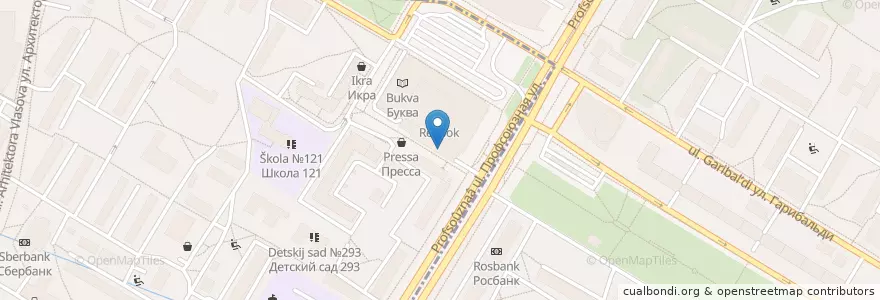 Mapa de ubicacion de Бирштольц en Rusya Federasyonu, Центральный Федеральный Округ, Москва, Юго-Западный Административный Округ.