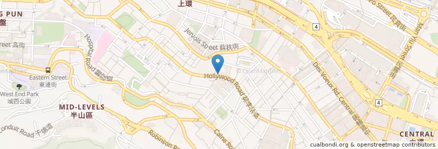 Mapa de ubicacion de 聖公會基恩小學 SKY Kei Yan Primary School en الصين, غوانغدونغ, هونغ كونغ, جزيرة هونغ كونغ, الأقاليم الجديدة, 中西區 Central And Western District.