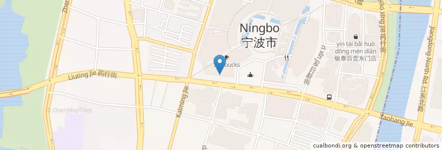 Mapa de ubicacion de Dairy Queen en China, Zhejiang, Ningbó, Distrito De Haishu.