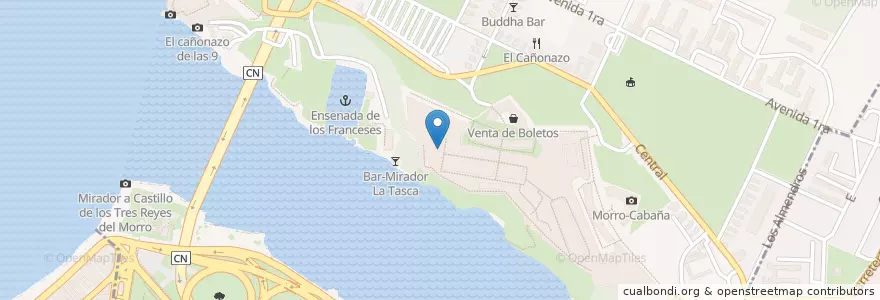 Mapa de ubicacion de Restaurante San Francisco en Cuba, La Habana.