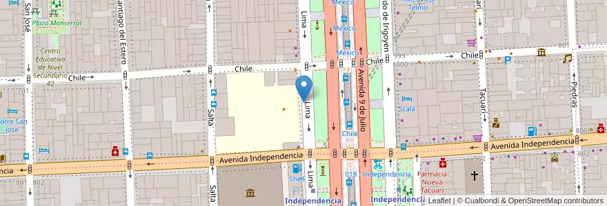 Mapa de ubicacion de 244 - UADE en Аргентина, Буэнос-Айрес, Comuna 1, Буэнос-Айрес.