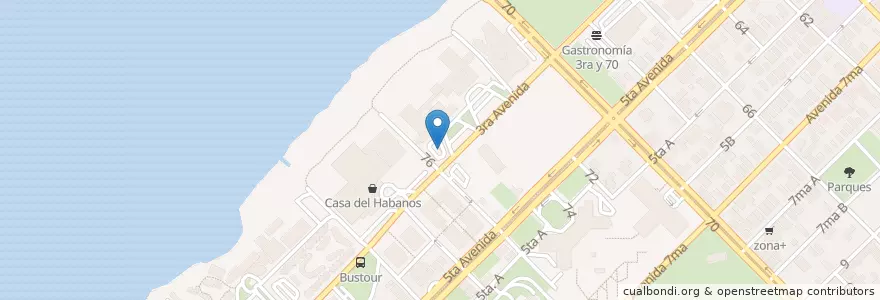Mapa de ubicacion de Cubacar Hotel Neptuno en Cuba, Havana, Playa.