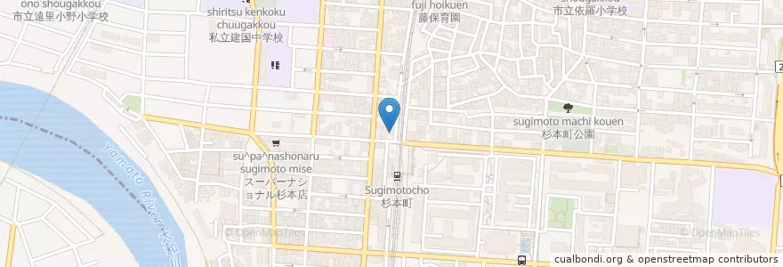 Mapa de ubicacion de じゃんぼ総本舗 en 日本, 大阪府, 住吉区.
