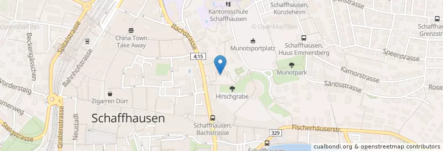 Mapa de ubicacion de Kindergarten en 스위스, Schaffhausen, Schaffhausen.
