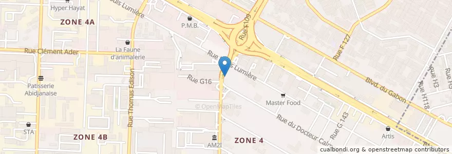 Mapa de ubicacion de SIB - Agence Zone4 en Costa Do Marfim, Abidjan, Marcory.