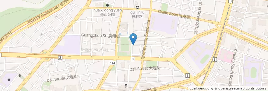 Mapa de ubicacion de 雨香蝦仁肉圓 en 臺灣, 新北市, 臺北市, 萬華區.