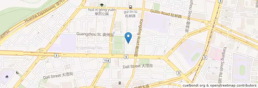 Mapa de ubicacion de 龍口蚵仔綿麵線 en 臺灣, 新北市, 臺北市, 萬華區.
