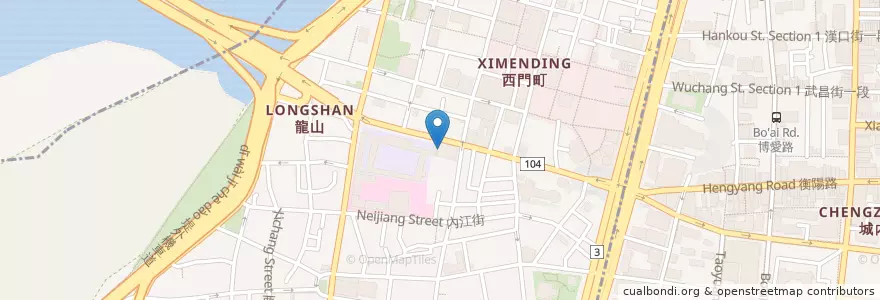 Mapa de ubicacion de OHMY咖 en 臺灣, 新北市, 臺北市, 萬華區.