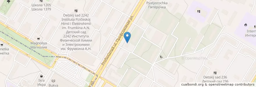 Mapa de ubicacion de Якитория en 俄罗斯/俄羅斯, Центральный Федеральный Округ, Москва, Юго-Западный Административный Округ, Район Черёмушки.