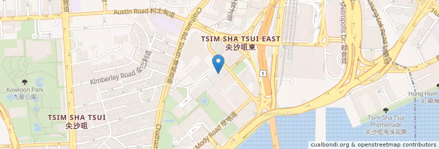 Mapa de ubicacion de 港潮樓 en 中国, 广东省, 香港, 九龍, 新界, 油尖旺區.