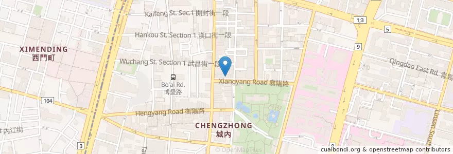 Mapa de ubicacion de 劉師父客家板條 en 臺灣, 新北市, 臺北市, 中正區.