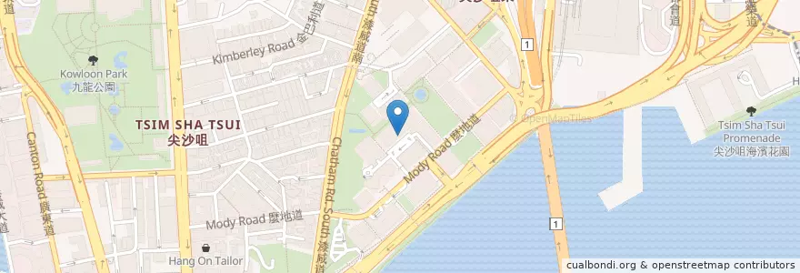 Mapa de ubicacion de AVIS Car Rental en China, Provincia De Cantón, Hong Kong, Kowloon, Nuevos Territorios, 油尖旺區 Yau Tsim Mong District.