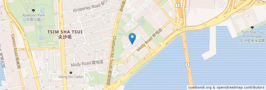 Mapa de ubicacion de Fook Yuen Seafood Restaurant en China, Guangdong, Hong Kong, Kowloon, New Territories, Yau Tsim Mong District.