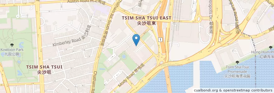 Mapa de ubicacion de 香港茶餐廳 Hong Kong Tea Time en 中国, 広東省, 香港, 九龍, 新界, 油尖旺區 Yau Tsim Mong District.
