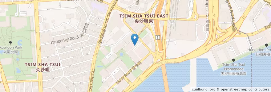 Mapa de ubicacion de cross harbour en China, Cantão, Hong Kong, Kowloon, Novos Territórios, 油尖旺區 Yau Tsim Mong District.