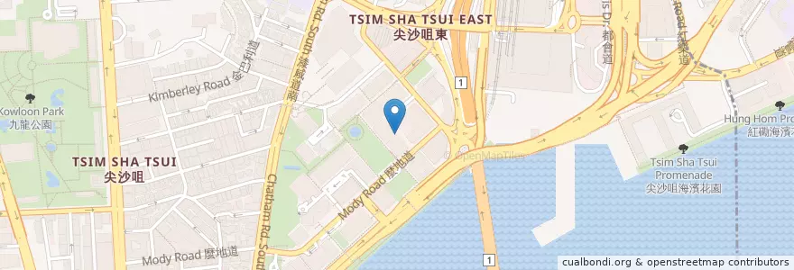 Mapa de ubicacion de 免稅中西大藥行 en Chine, Guangdong, Hong Kong, Kowloon, Nouveaux Territoires, 油尖旺區 Yau Tsim Mong District.
