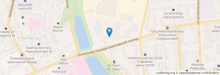 Mapa de ubicacion de Чашки en روسيا, Центральный Федеральный Округ, Москва, Центральный Административный Округ, Пресненский Район.
