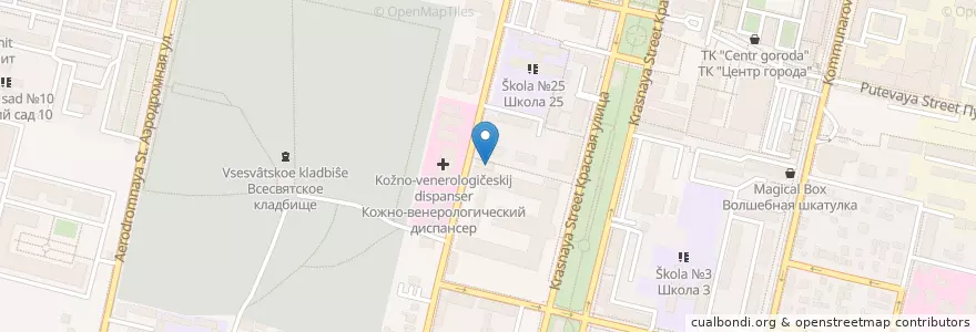 Mapa de ubicacion de Яма en Rusia, Южный Федеральный Округ, Краснодарский Край, Городской Округ Краснодар.