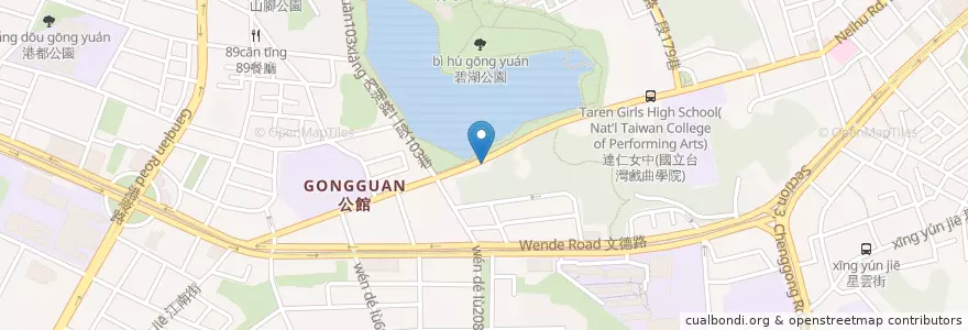 Mapa de ubicacion de 大埤岸福德宮 en تایوان, 新北市, تایپه, 內湖區.
