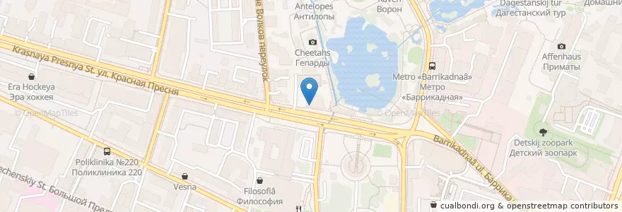 Mapa de ubicacion de Бургер Кинг en Rusland, Centraal Federaal District, Moskou, Центральный Административный Округ, Пресненский Район.