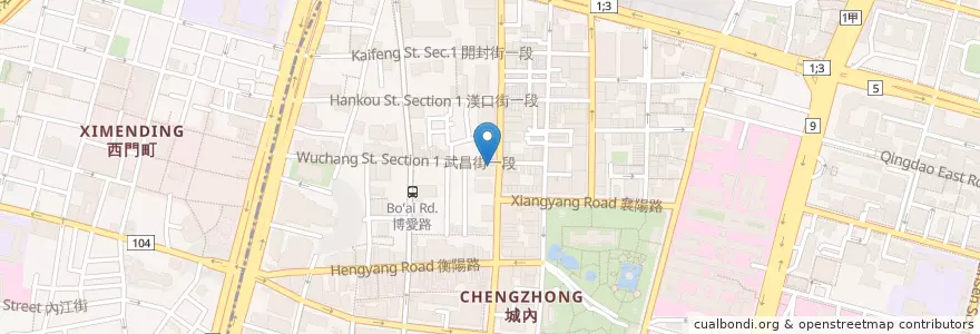 Mapa de ubicacion de 陶板屋 en تايوان, تايبيه الجديدة, تايبيه, 中正區.