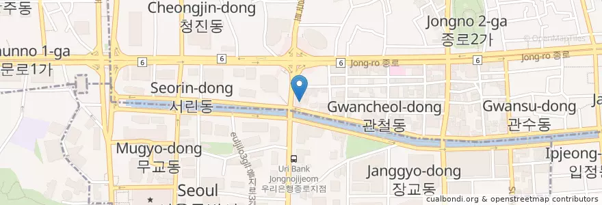 Mapa de ubicacion de coffesmith en 대한민국, 서울.