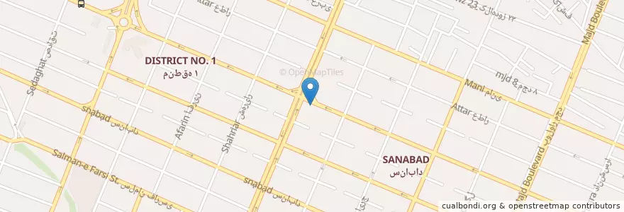 Mapa de ubicacion de رستوران رضایی en Irán, Jorasán Razaví, شهرستان مشهد, مشهد, بخش مرکزی شهرستان مشهد.