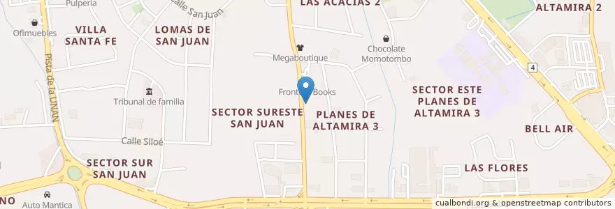 Mapa de ubicacion de Avis en Nicaragua, Departamento De Managua, Managua (Municipio).
