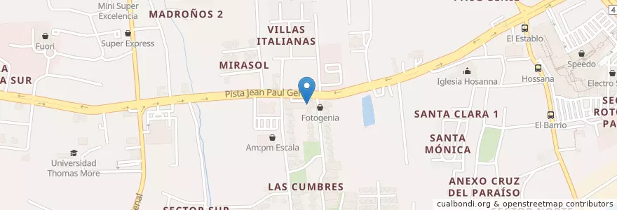Mapa de ubicacion de Café Restaurante Zacatelimon en Никарагуа, Departamento De Managua, Managua (Municipio).