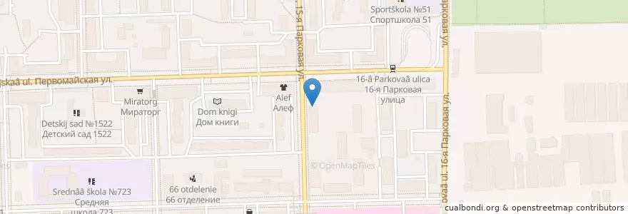 Mapa de ubicacion de Сто лет en Rusia, Центральный Федеральный Округ, Москва, Восточный Административный Округ, Район Восточное Измайлово.