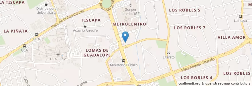 Mapa de ubicacion de Factory Steaks Lobster en نيكاراجوا, Departamento De Managua, Managua (Municipio).