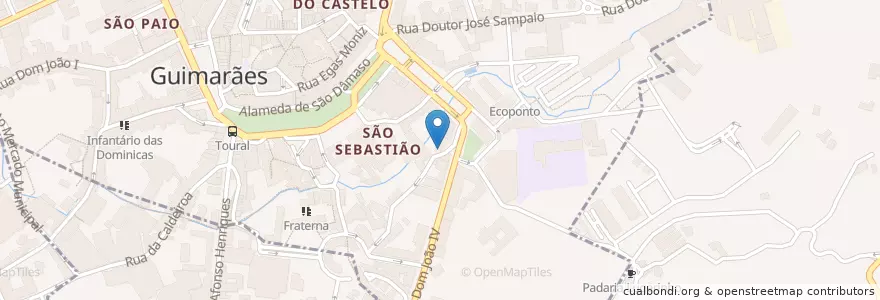 Mapa de ubicacion de ETC en Португалия, Северный, Braga, Ave, Guimarães, Oliveira, São Paio E São Sebastião.