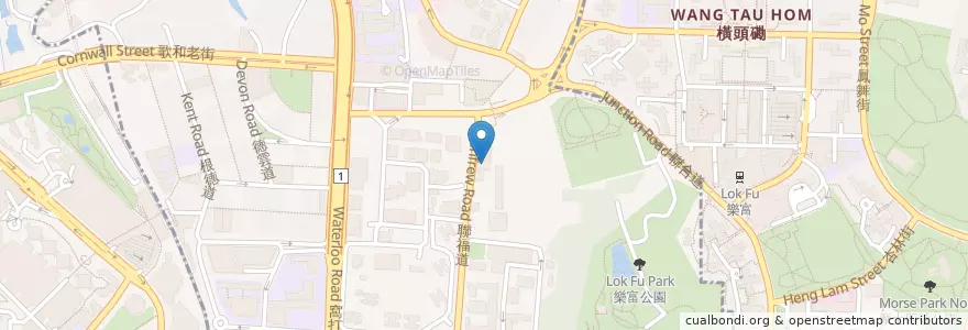 Mapa de ubicacion de 區樹洪紀念圖書館 Au Shue Hung Memorial Library en 중국, 광둥성, 홍콩, 가우룽, 신제, 九龍城區 Kowloon City District.