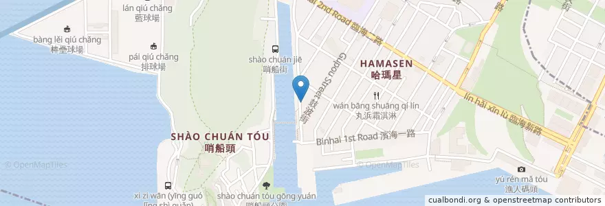 Mapa de ubicacion de 鼓波洋樓 en Taiwan, Kaohsiung, 鼓山區.
