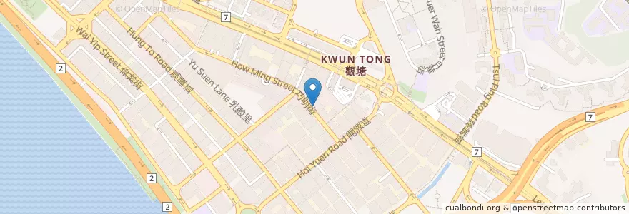 Mapa de ubicacion de 富利廣場停車場 Futura Plaza Car Park en Çin, Guangdong, Hong Kong, Kowloon, Yeni Bölgeler, 觀塘區 Kwun Tong District.