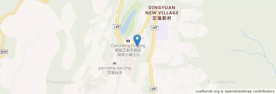 Mapa de ubicacion de 星巴克清境門市 en تایوان, 臺灣省, 南投縣, 仁愛鄉.