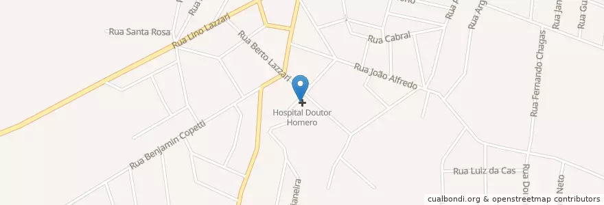 Mapa de ubicacion de Hospital Doutor Homero en Brasil, Región Sur, Río Grande Del Sur, Região Geográfica Intermediária De Santa Cruz Do Sul - Lajeado, Região Geográfica Imediata De Sobradinho, Sobradinho.