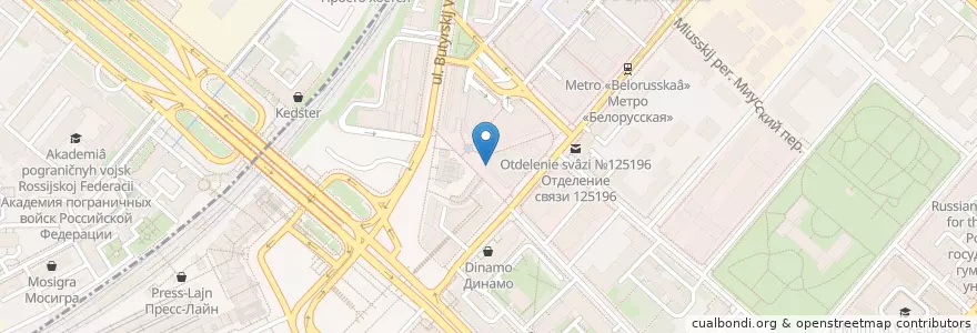 Mapa de ubicacion de Кофемания en Russie, District Fédéral Central, Moscou, Центральный Административный Округ, Тверской Район.