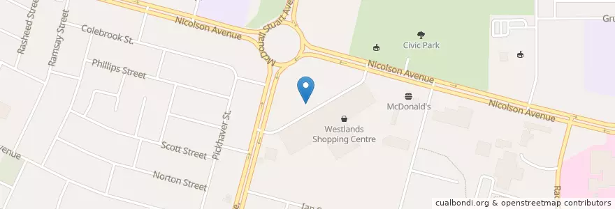 Mapa de ubicacion de Pizza Hut en Australia, Australia Meridional, The Corporation Of The City Of Whyalla.
