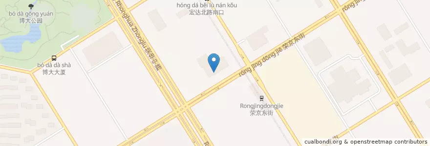 Mapa de ubicacion de 中国银行 en 중국, 베이징시, 허베이성, 다싱구.