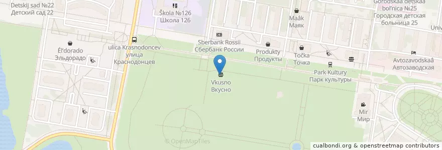 Mapa de ubicacion de Вкусно en Russie, District Fédéral De La Volga, Oblast De Nijni Novgorod, Городской Округ Нижний Новгород.